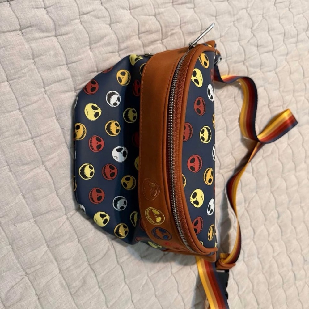 Stylish Brown and Black Emoji Print Men's Bag